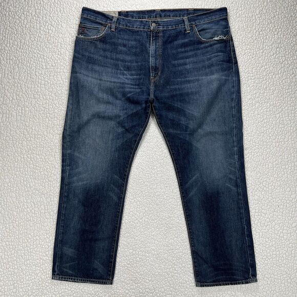 Polo Ralph Lauren Jeans 44Bx30 Relaxed Straight Fit Blue Denim Streetwear Y2K - Picture 2 of 14